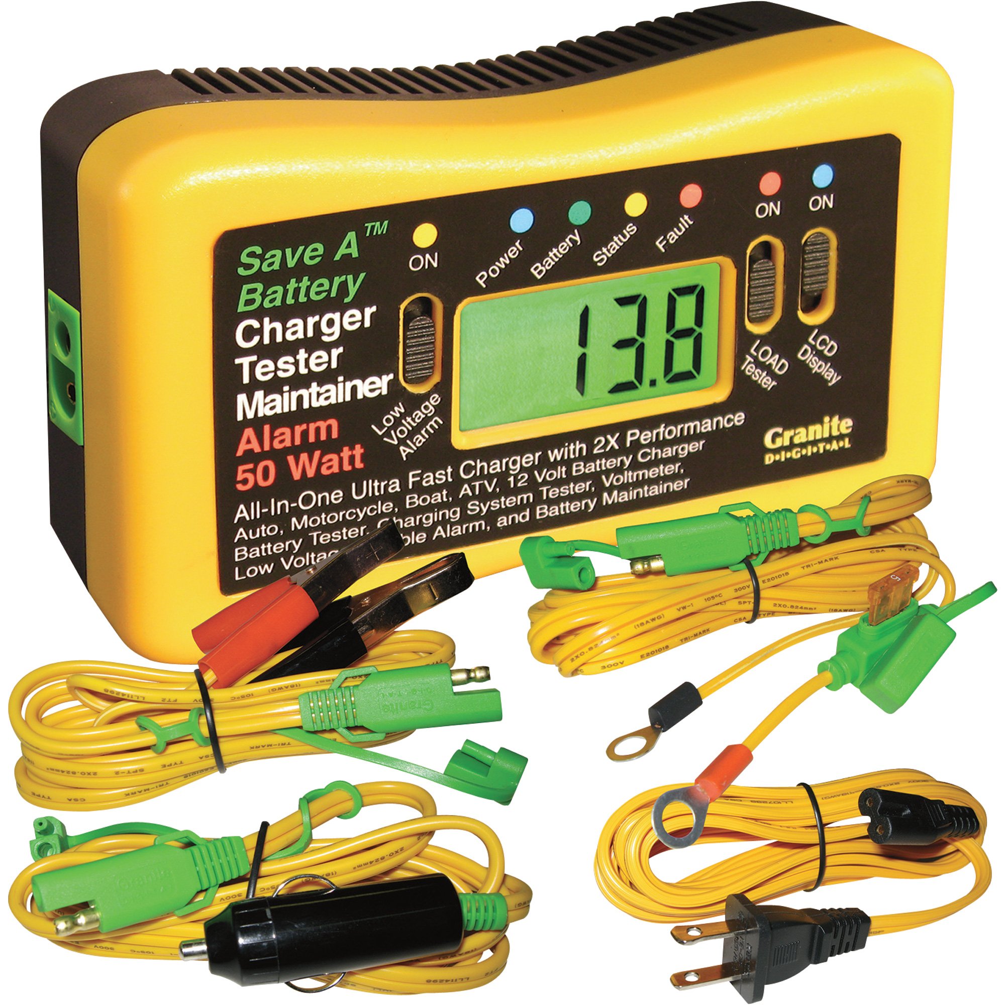 Granite Digital 12 Volt Battery Tester/Charger/Maintainer Northern Tool